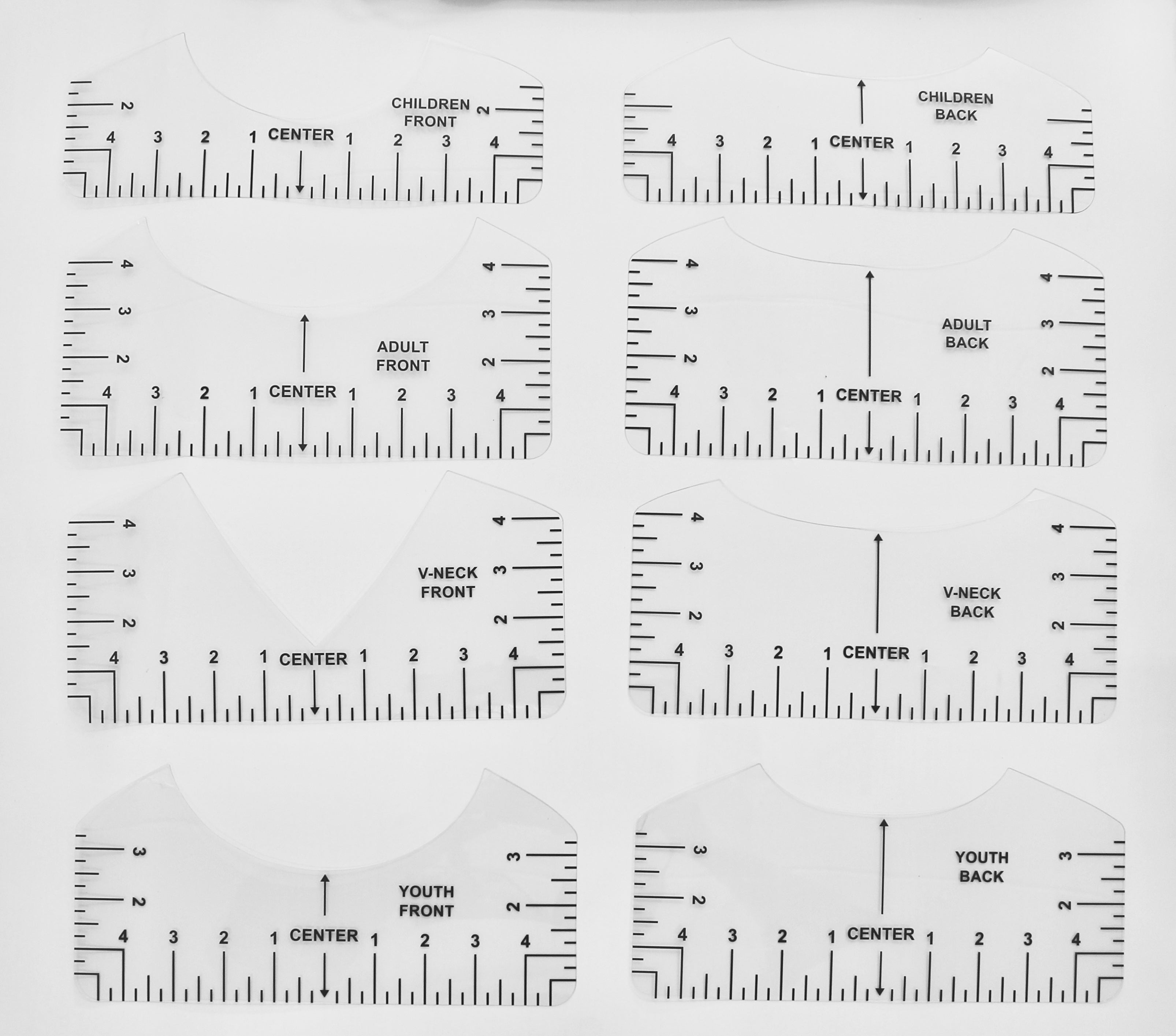 8pcs Clothing Ruler